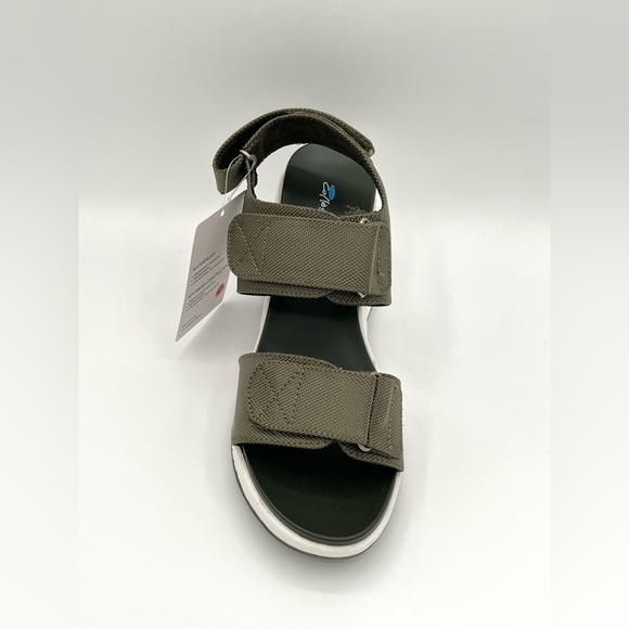 Aqua College Mara Slingback Sporty Wedge Olive Textile Women's Sandals Size 8.5M - Picture 5 of 12